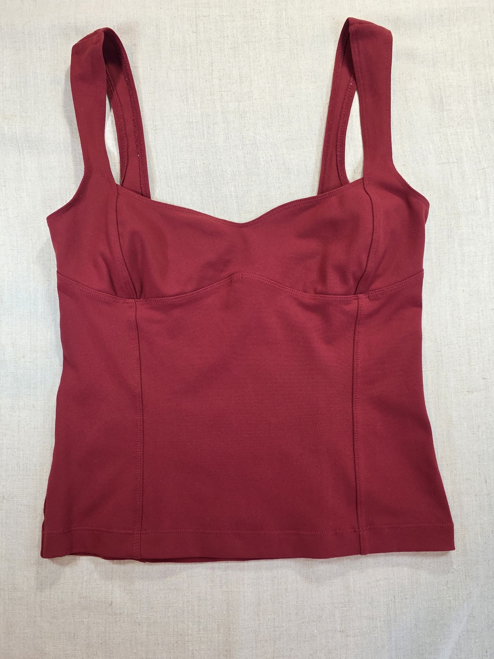 Free People Intimately Somewhere Sometime Tank Burgundy Wine Red Small - Picture 2 of 10